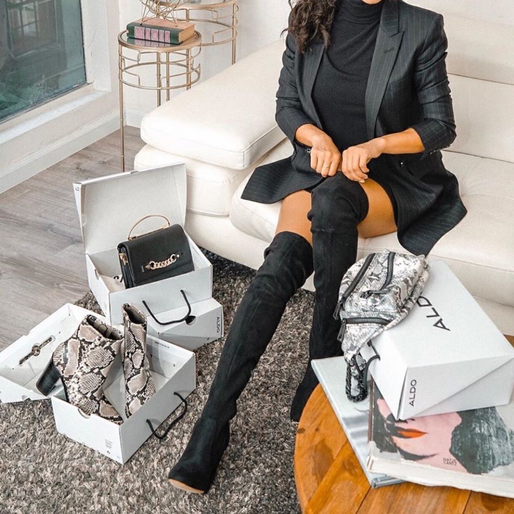 Black over the knee boots